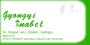 gyongyi knabel business card